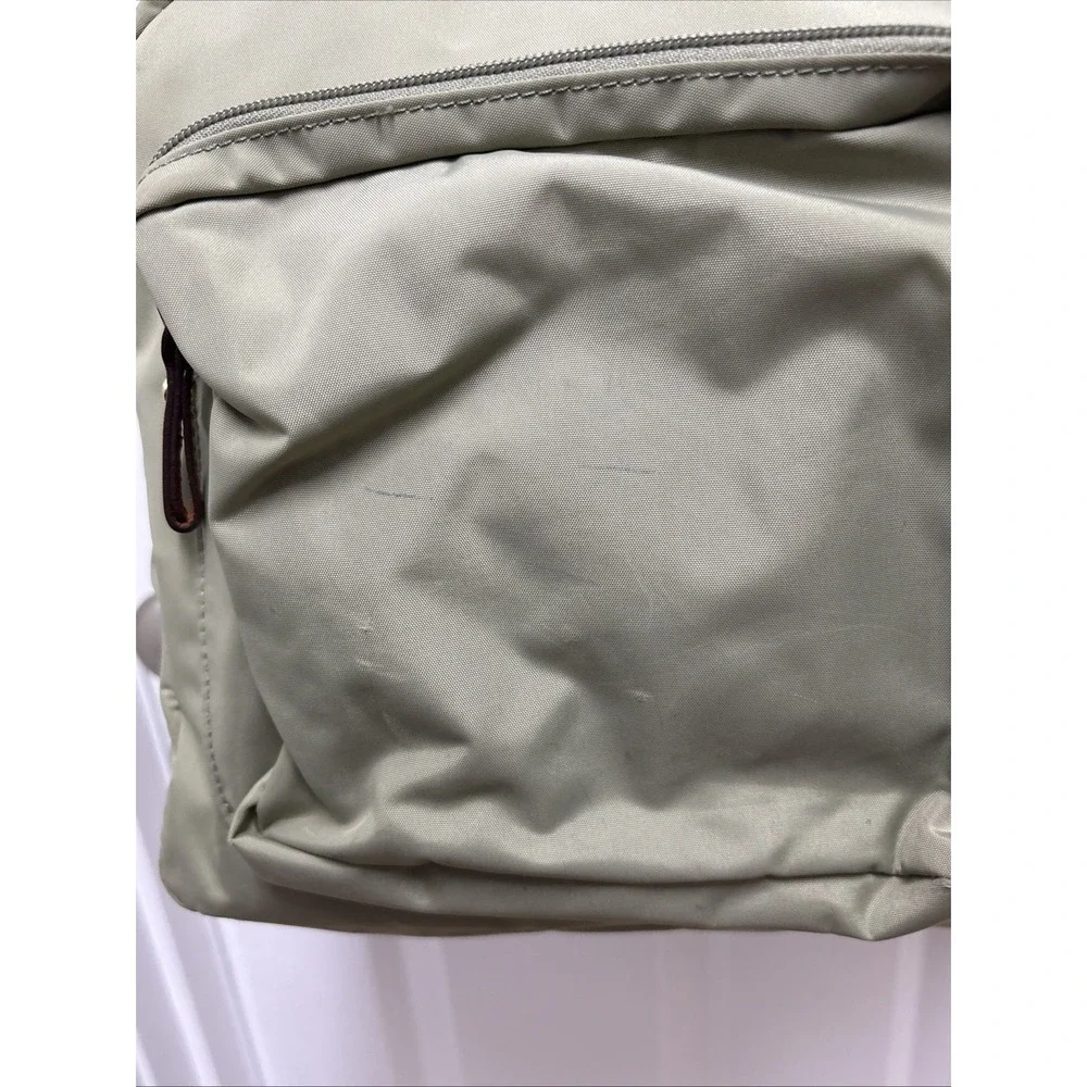 BRICS‎ Olive Green Nylon Leather Trim Weekender Travel Duffel Bag
